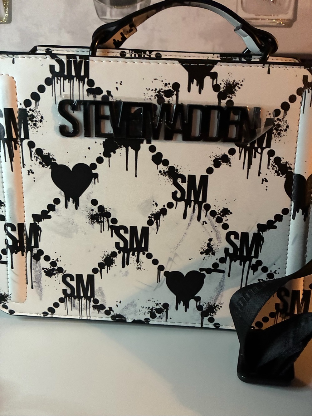 Steve Madden White & Black Halloween bag - Picture 2 of 6